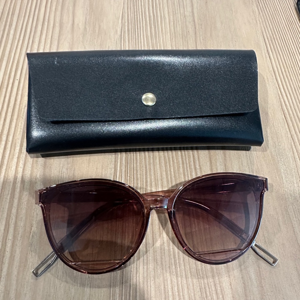 Stylish Brown Sunglasses with Black Case